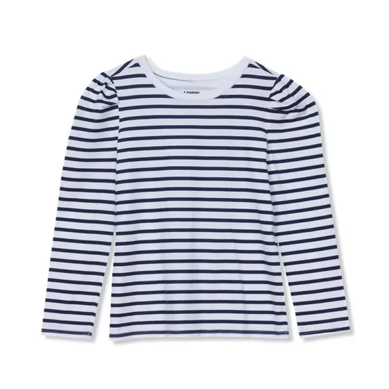 Girls Long Sleeve Graphic Tee With Puff Shoulder - primary
