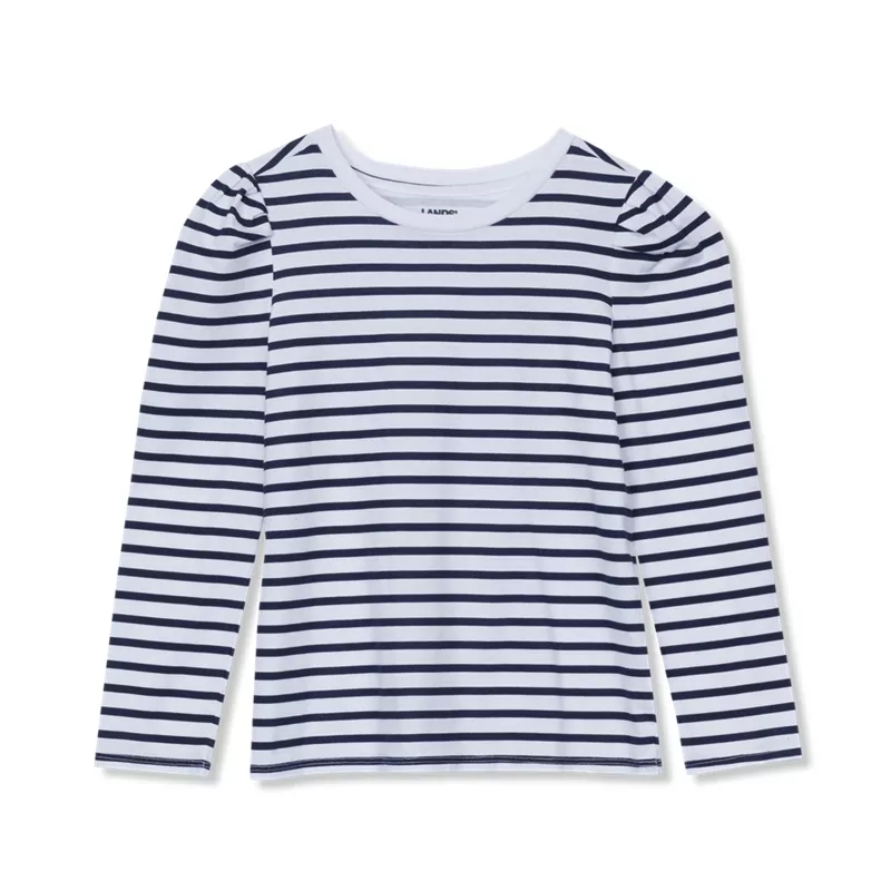 Girls Long Sleeve Graphic Tee With Puff Shoulder, alternative image
