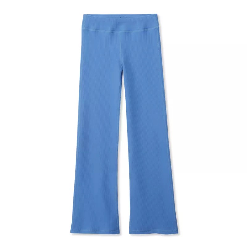 Girls Active Flare Ribbed Leggings, alternative image