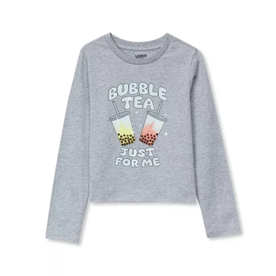 Girls Long Sleeve Graphic Meet and Greet Tee - primary