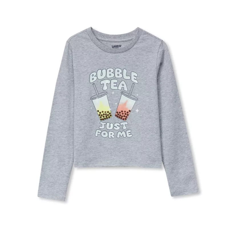 Girls Long Sleeve Graphic Meet and Greet Tee, alternative image