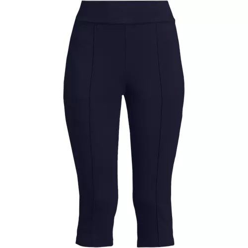Women's Starfish High Rise Pintuck Capri Pants | Lands' End