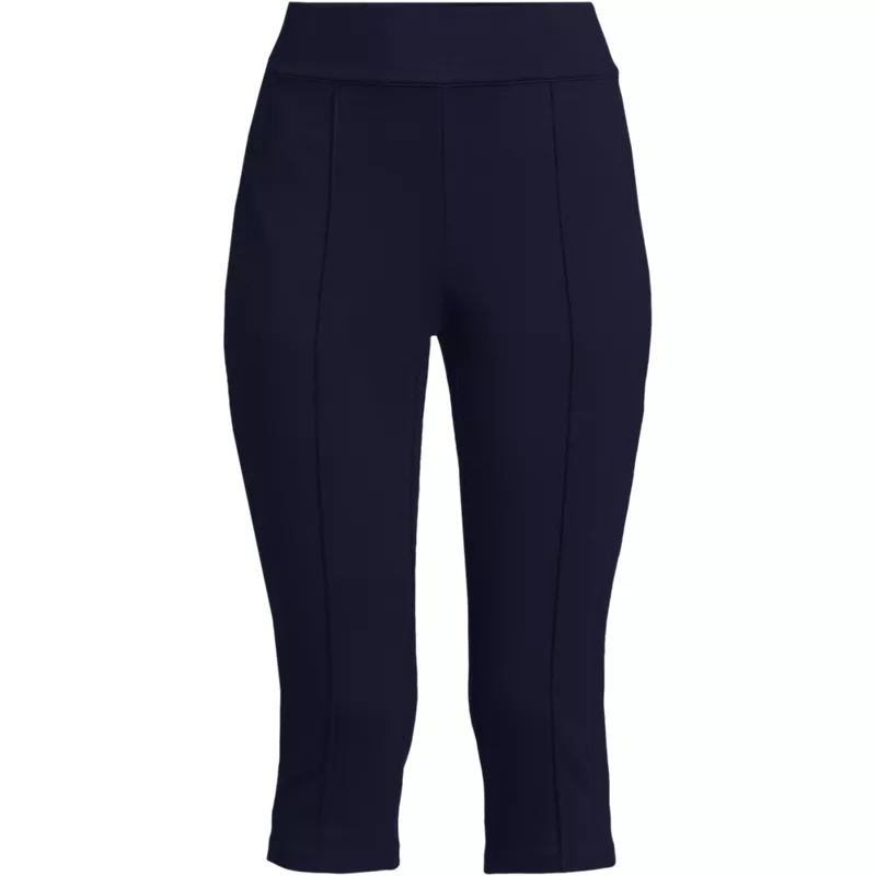 Women's Petite Starfish High Rise Pintuck Capri Pants, Front