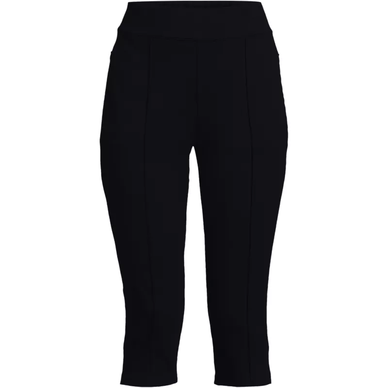 Women's Plus Size Starfish High Rise Pintuck Capri Pants, Front