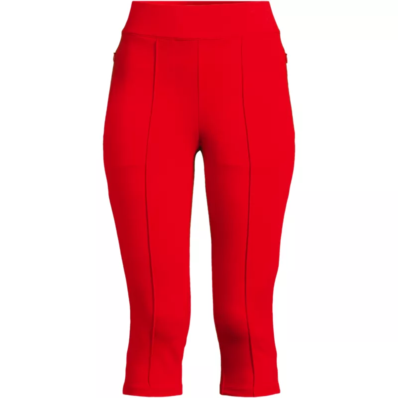 Women's Starfish High Rise Pintuck Capri Pants, Front