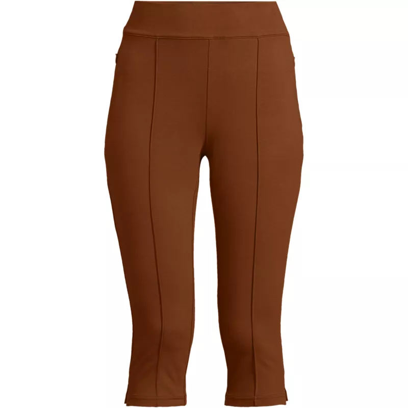 Women's Starfish High Rise Pintuck Capri Pants, Front