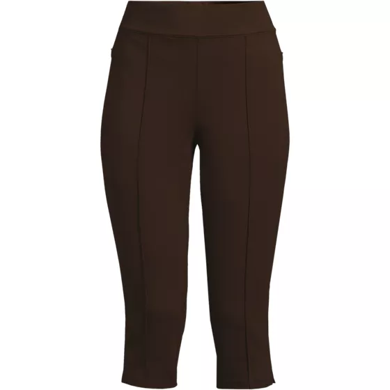 Women's Plus Size Starfish High Rise Pintuck Capri Pants - primary