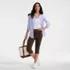 Women's Starfish High Rise Pintuck Capri Pants, alternative image