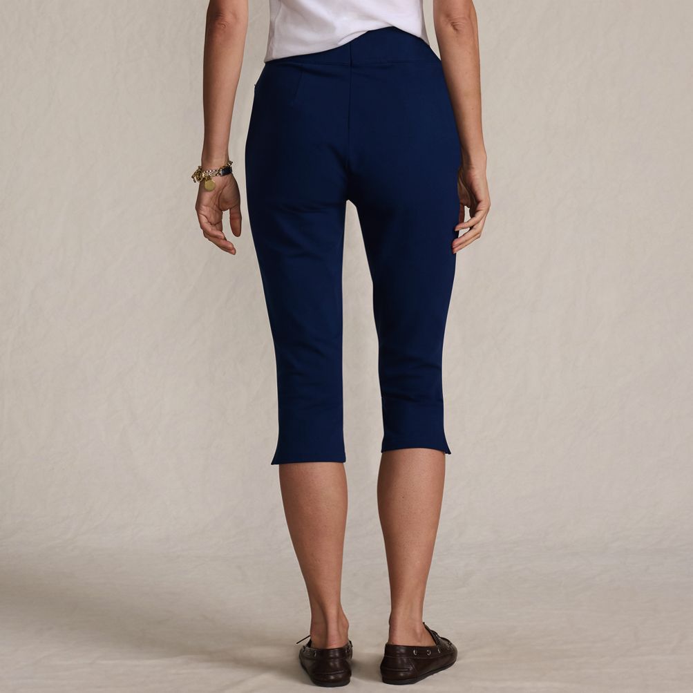 Women's Starfish High Rise Pintuck Capri Pants | Lands' End