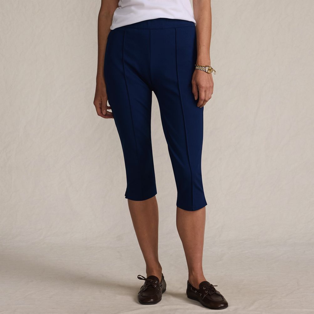 Women's Starfish High Rise Pintuck Capri Pants | Lands' End