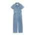 Girls Lightweight Denim Jumpsuit, alternative image