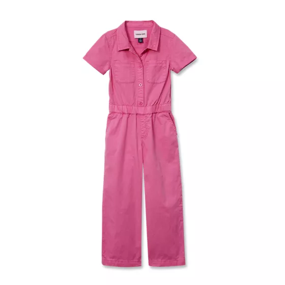 Girls Lightweight Denim Jumpsuit - primary