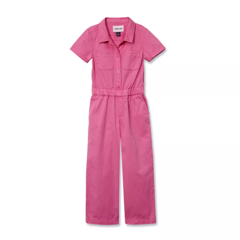 Girls Lightweight Denim Jumpsuit, alternative image