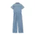Girls Lightweight Denim Jumpsuit, alternative image
