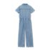 Girls Lightweight Denim Jumpsuit, alternative image