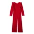 Girls Long Sleeve Ruffle Knit Jumpsuit, alternative image