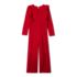 Girls Long Sleeve Ruffle Knit Jumpsuit, alternative image