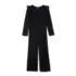 Girls Long Sleeve Ruffle Knit Jumpsuit, alternative image