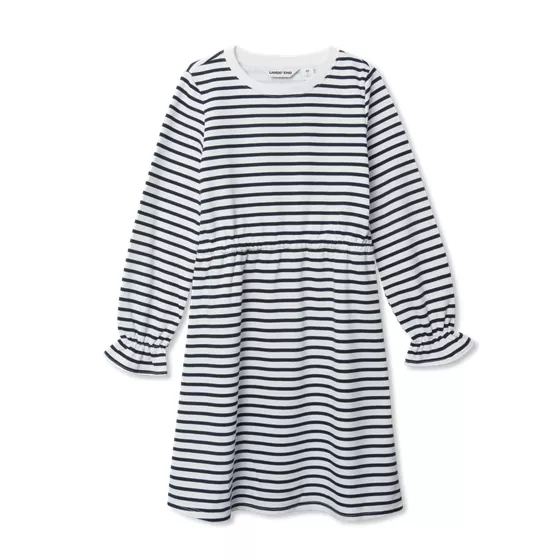 Girls Long Sleeve French Terry Knit Dress - primary