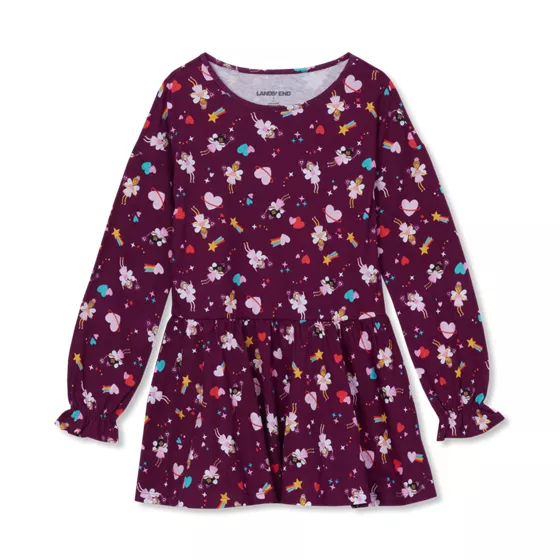 Girls Long Sleeve Ruffle Tunic Top - primary