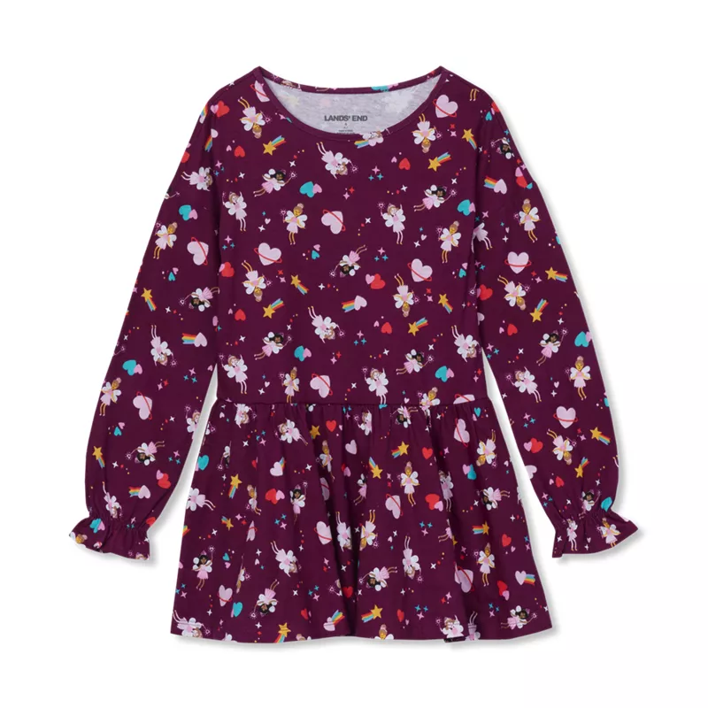 Girls Long Sleeve Ruffle Tunic Top, alternative image