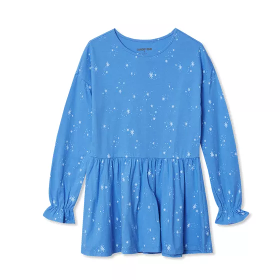 Girls Long Sleeve Ruffle Tunic Top - primary