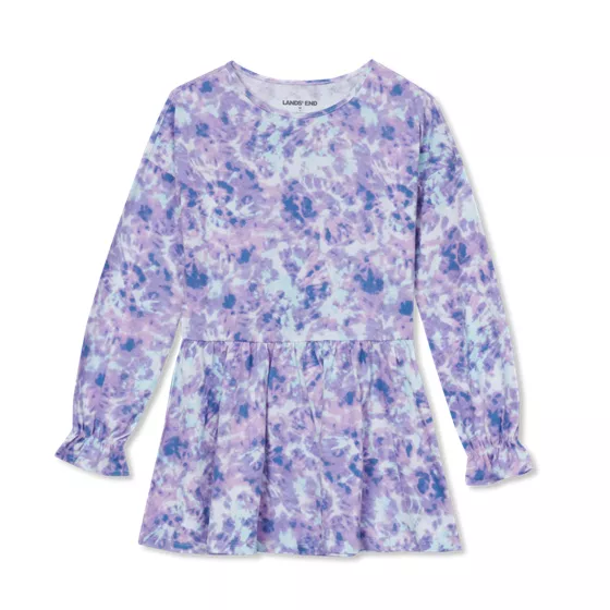Girls Long Sleeve Ruffle Tunic Top - primary