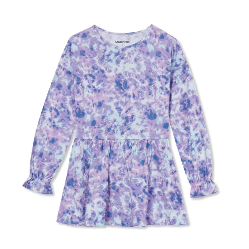 Girls Long Sleeve Ruffle Tunic Top, alternative image