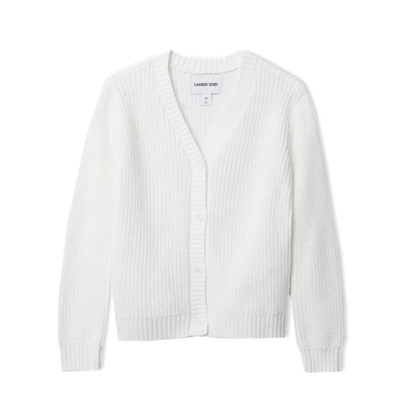 Girls Button Front Knit Cardigan, alternative image