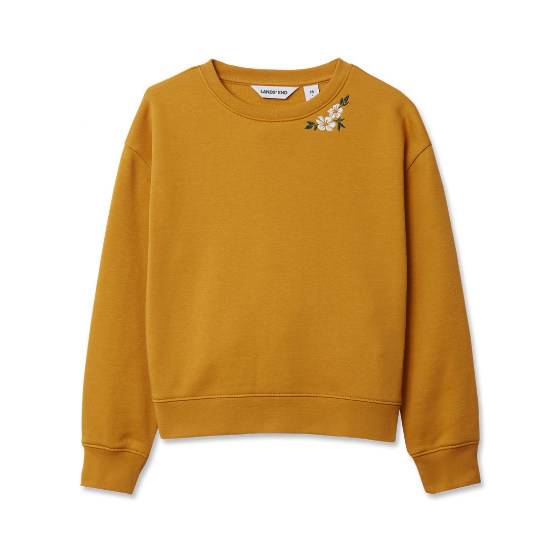 Girls Crew Neck Embroidered Sweatshirt