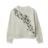 Girls Crew Neck Embroidered Sweatshirt, alternative image