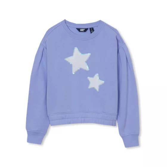Girls Crew Neck Embroidered Sweatshirt - primary