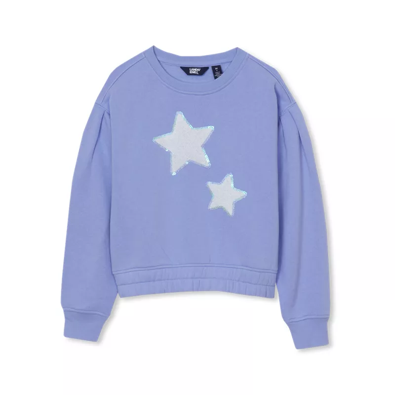 Girls Crew Neck Embroidered Sweatshirt, alternative image