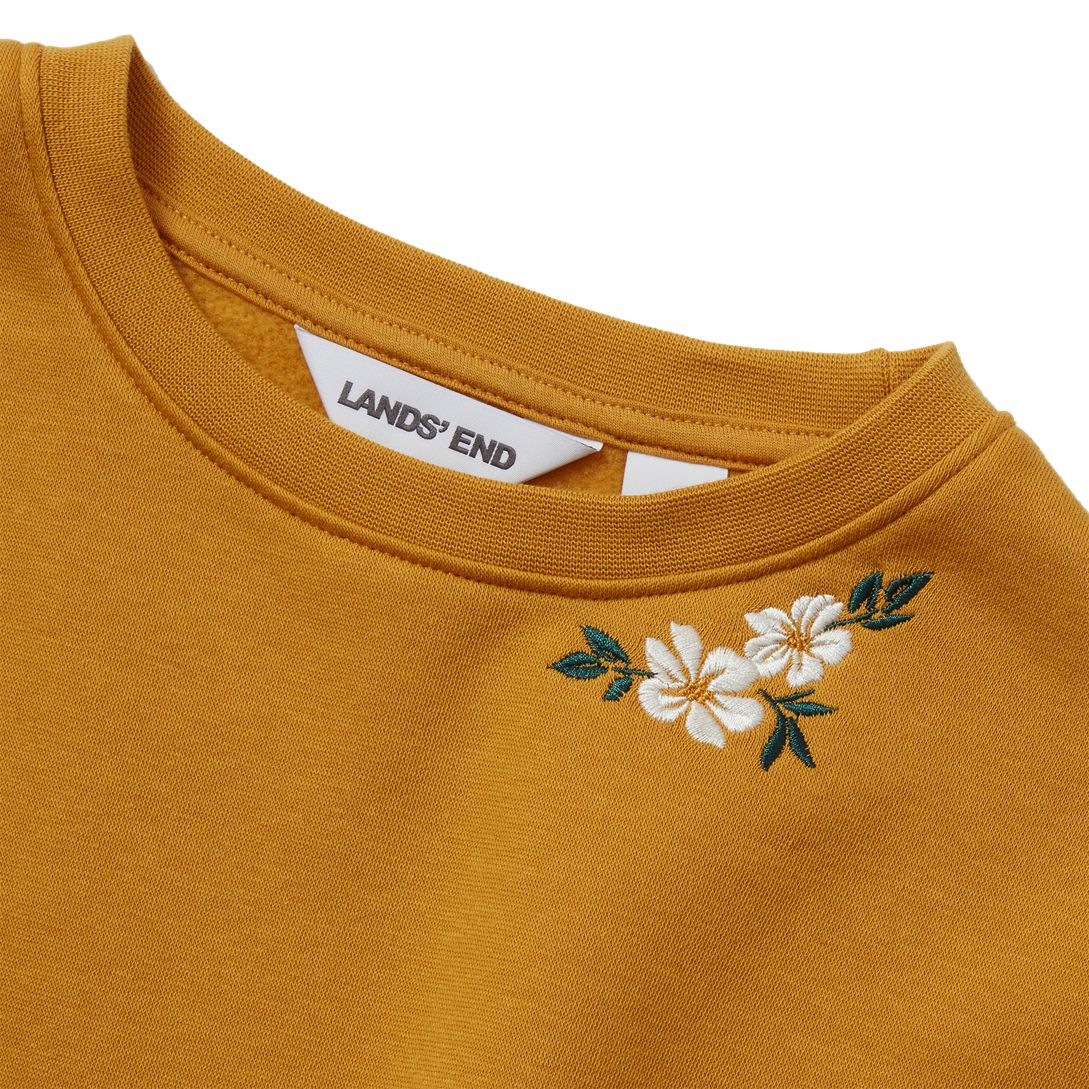 Girls Crew Neck Embroidered Sweatshirt