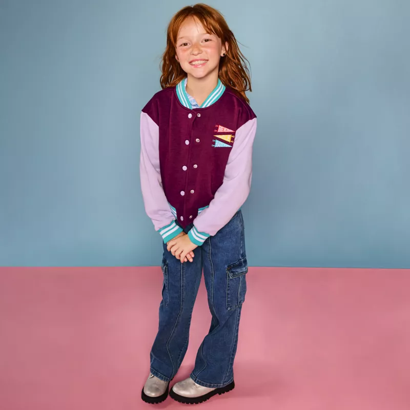 Girls Varsity Bomber Jacket, alternative image