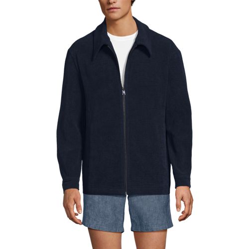  Lands' End Stretchcord-hemdjacke, Herren, Größe:44-46 Regular, Blau, Polyester/polyester-mischung, By Lands' End 