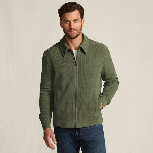  Lands' End Stretchcord-hemdjacke, Herren, Größe:44-46 Regular, Grün, Polyester/polyester-mischung, By Lands' End 