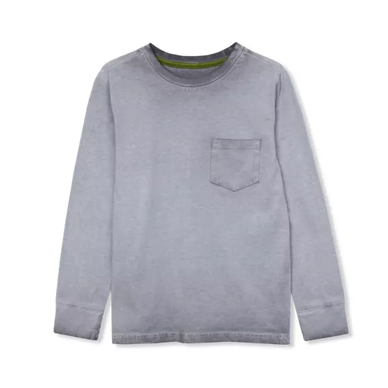Boys Long Sleeve Washed Pocket Shirt - primary