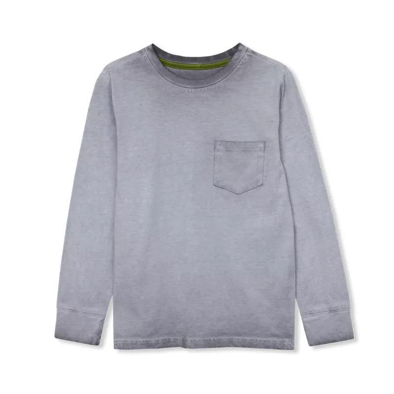 Boys Long Sleeve Washed Pocket Shirt, alternative image