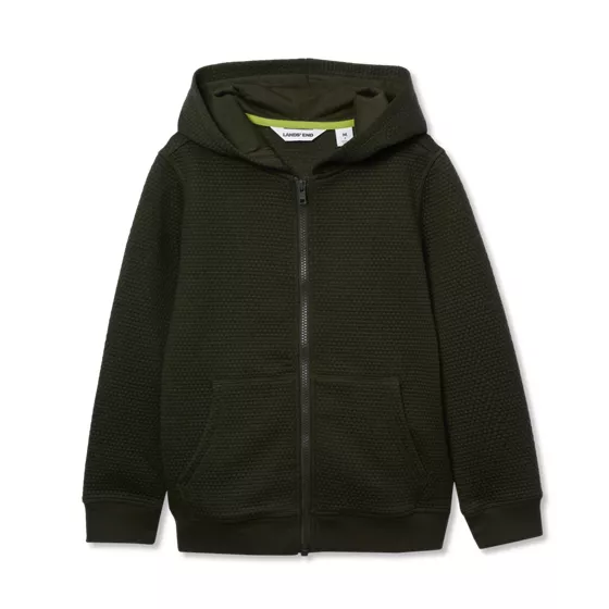 Boys Texture Knit Zip Up Hoodie - primary