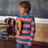 Boys Long Sleeve Collared Rugby Shirt, alternative image