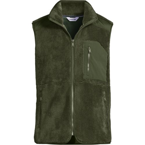 Active Cloud Borg Gilet, Men, size: S, regular, Green, Polyester, by Lands' End