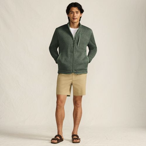 Knit Borg Fleece, Men, size: XXL, regular, Green, Polyester, by Lands' End