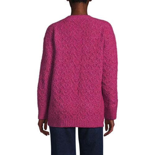  Lands' End Offener Soft Touch Cardigan, Damen, Größe:32-34 Regular, Pink, Polyester/polyester-mischung, By Lands' End 