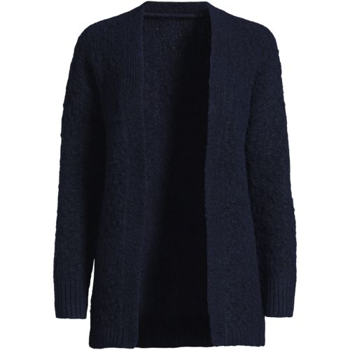  Lands' End Offener Soft Touch Cardigan, Damen, Größe:32-34 Regular, Blau, Polyester/polyester-mischung, By Lands' End 