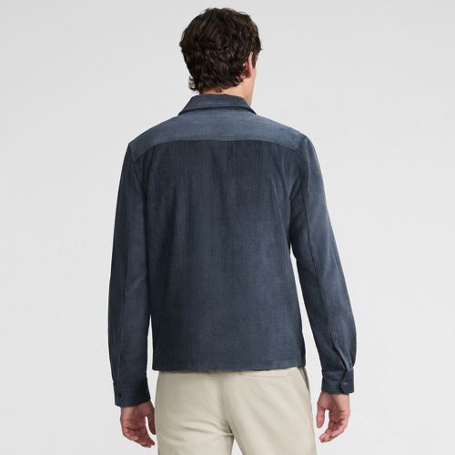  Lands' End Cord-hemdjacke, Herren, Größe:44-46 Regular, Blau, Polyester/nylon/polyester-mischung, By Lands' End 