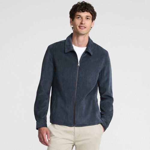  Lands' End Cord-hemdjacke, Herren, Größe:44-46 Regular, Blau, Polyester/nylon/polyester-mischung, By Lands' End 