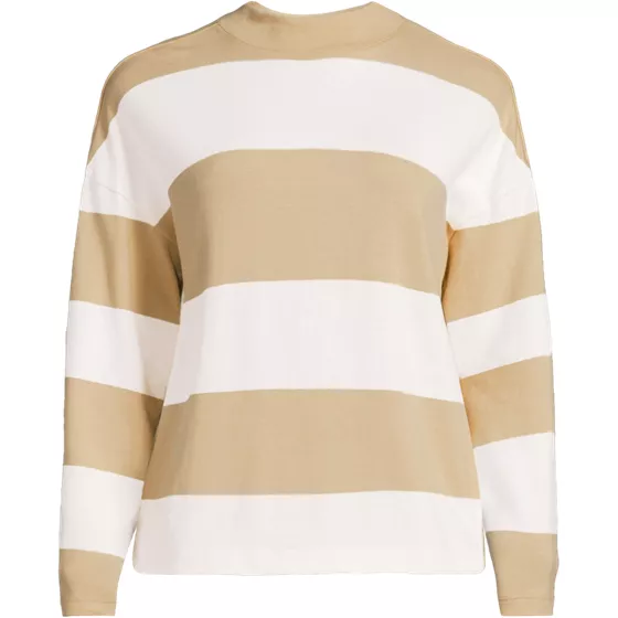 Women's Plus Size Long Sleeve Mariner Mock Neck - primary