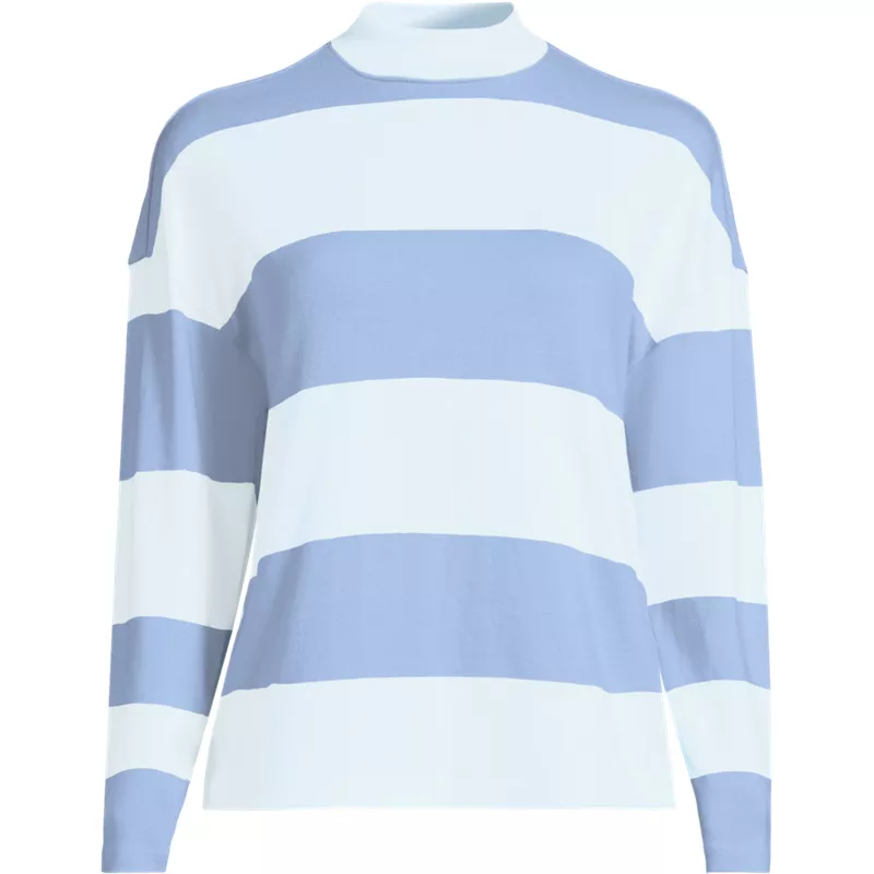 Women's Long Sleeve Mariner Mock Neck, Front