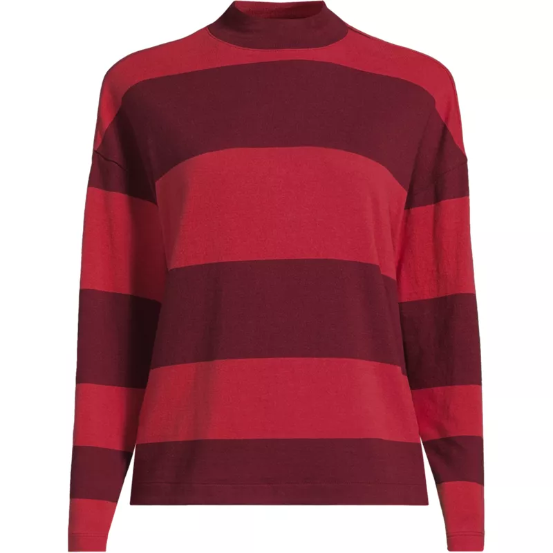 Women's Long Sleeve Mariner Mock Neck, Front